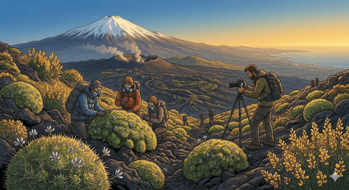 Flora und Fauna am Ätna: Natur auf einem Aktiven Vulkan